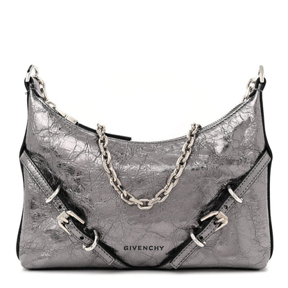 Givenchy Metallic Calfskin Mini Voyou Bag Silver 1 of 11
