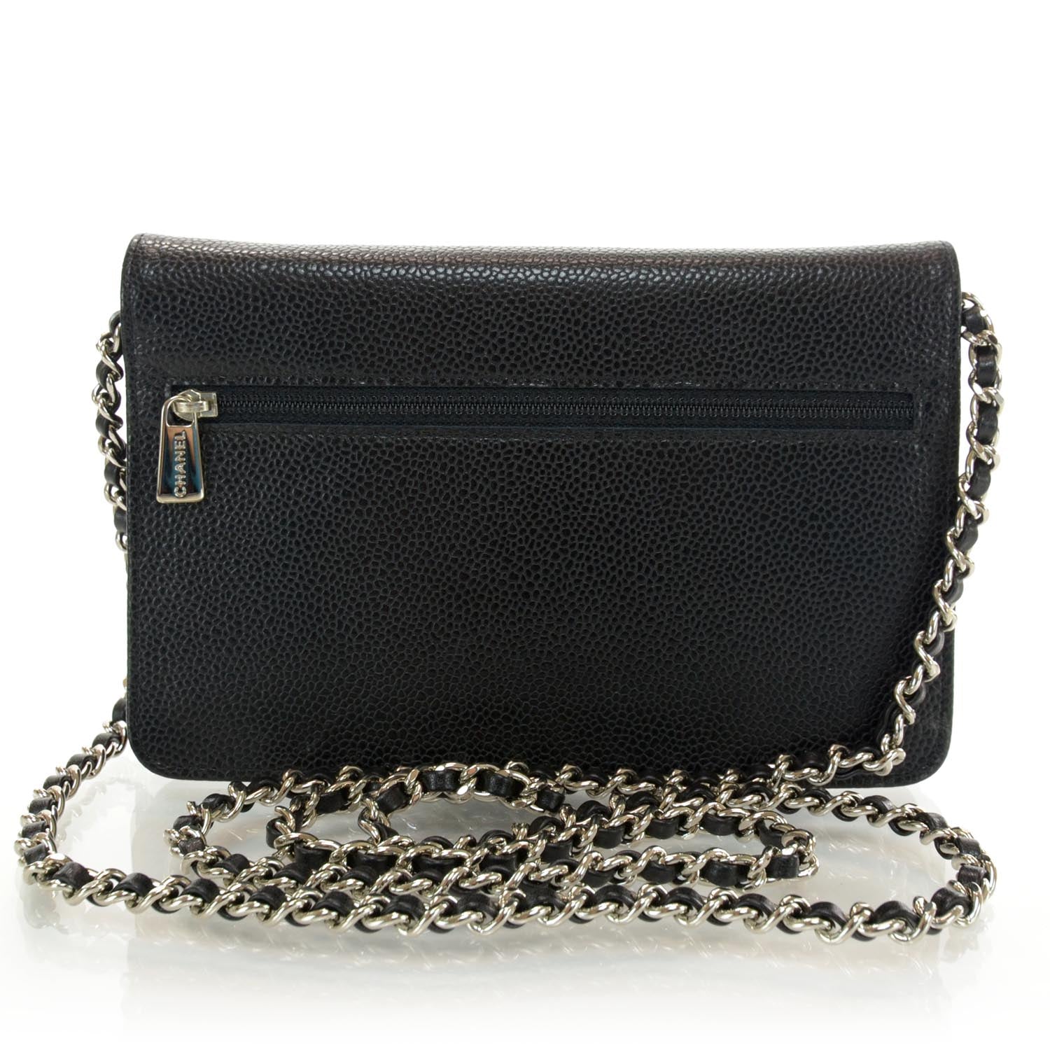 Chanel Caviar Wallet on Chain WOC Black 3 of 10