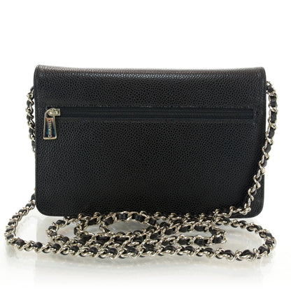 Chanel Caviar Wallet on Chain WOC Black 3 of 10