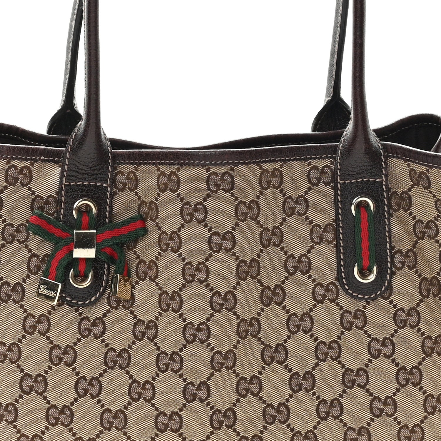 Gucci Monogram Medium Princy Tote Dark Brown 8 of 12
