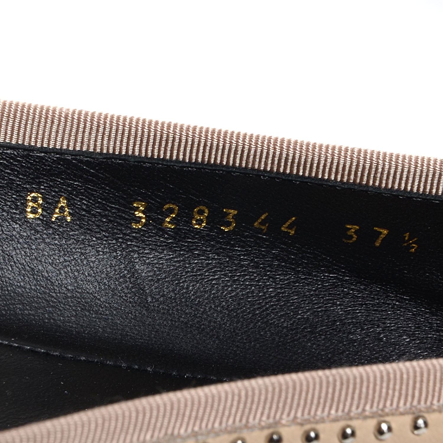 Saint Laurent Leather Studded Ballerina Flats 37.5 Nude Powder 8 of 8