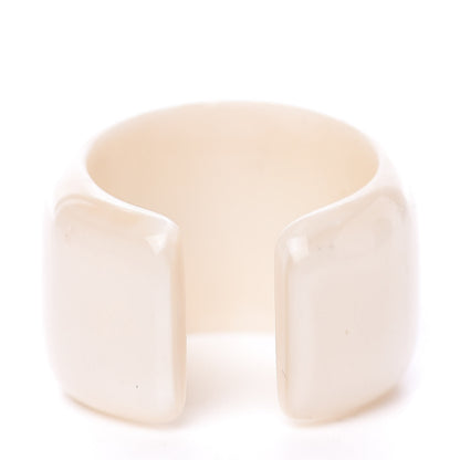 Chanel Resin Logo Ring 7 White 3 of 3
