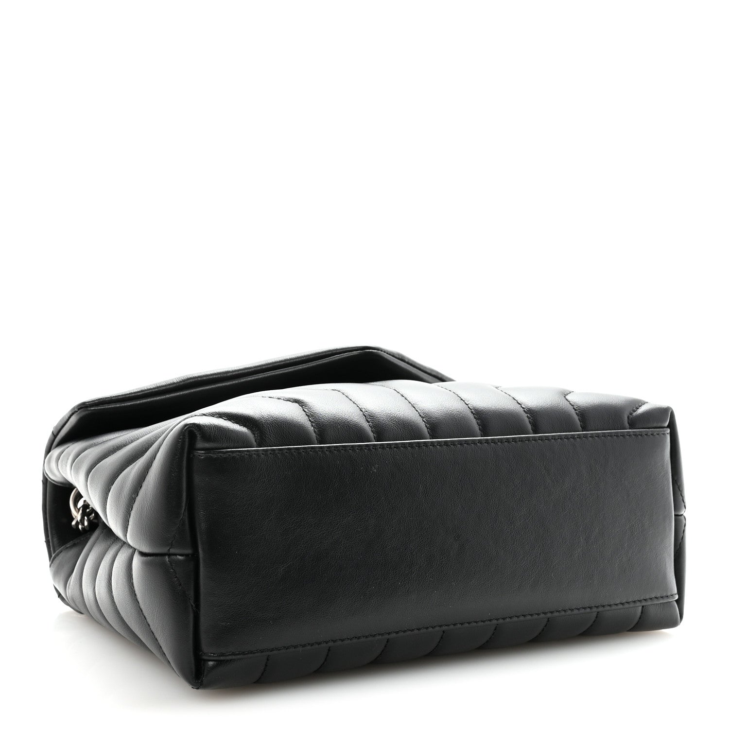 Saint Laurent Calfskin Y Quilted Monogram Small Loulou Chain Satchel Black 4 of 9