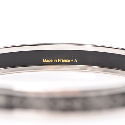 Hermes Enamel Printed Narrow Grand Apparat 2 Bracelet 62 Black 4 of 5