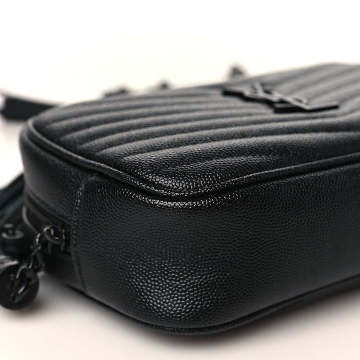Grain De Poudre Matelasse Monochrome Monogram Mini Lou Camera Bag Black