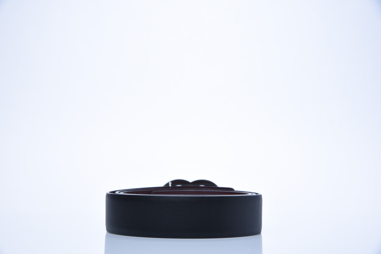 Chanel Calfskin CC Reversible Belt 95 Black Burgundy 2 of 5