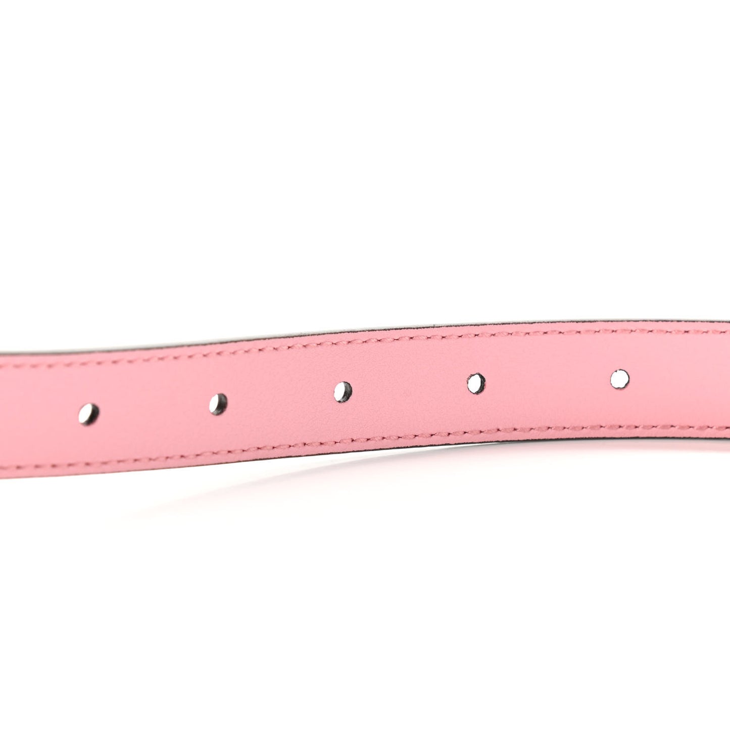 Moon Calfskin Palladium Double G 20mm Belt 75 30 Wild Rose