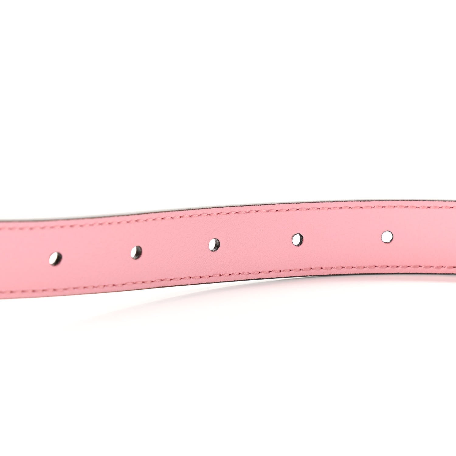 Gucci Moon Calfskin Palladium Double G 20mm Belt 75 30 Wild Rose 4 of 7