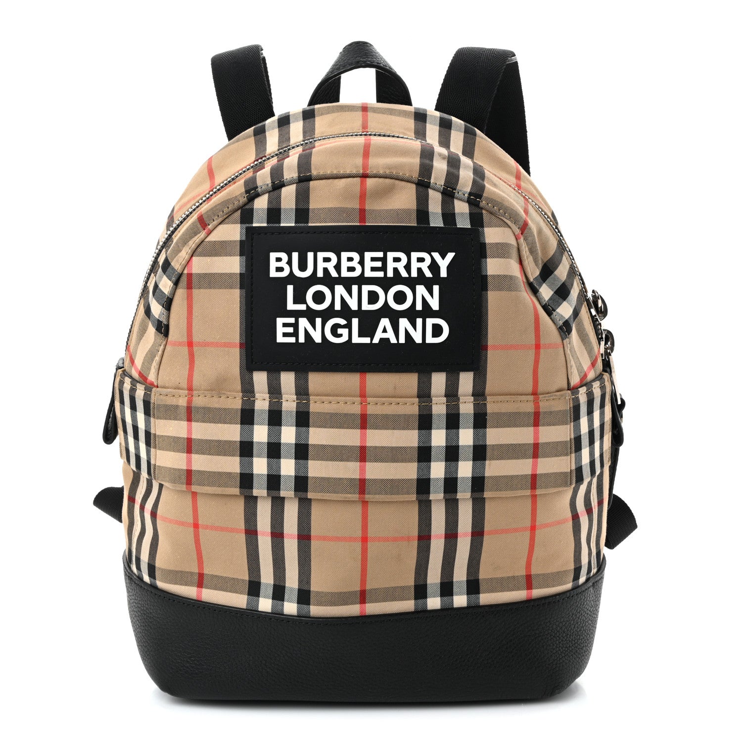 バッグ Burberry Burberry House Check Canvas Calfskin Small Nico Backpack Archive