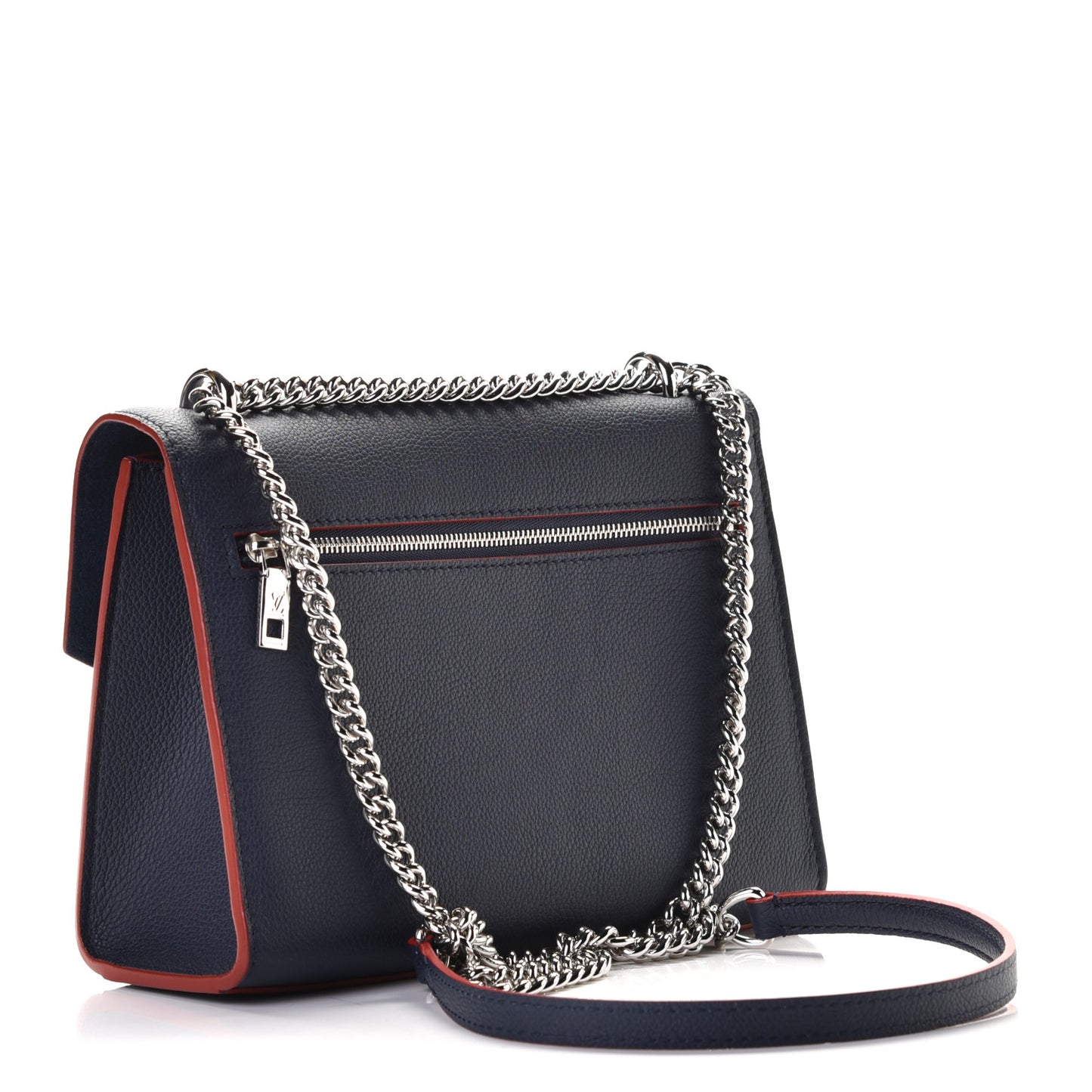 Soft Calfskin Mylockme Chain Bag BB Marine Rouge