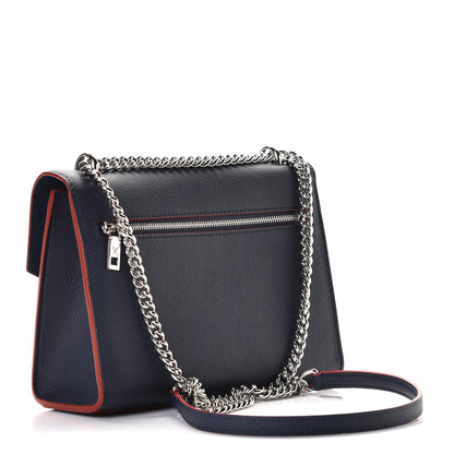 Louis Vuitton Soft Calfskin Mylockme Chain Bag BB Marine Rouge 2 of 6