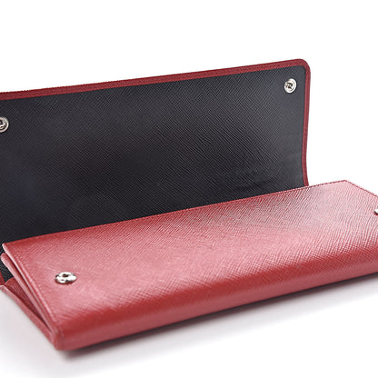 Prada Saffiano Bi Color Wallet on Chain Fuoco Black 16 of 19