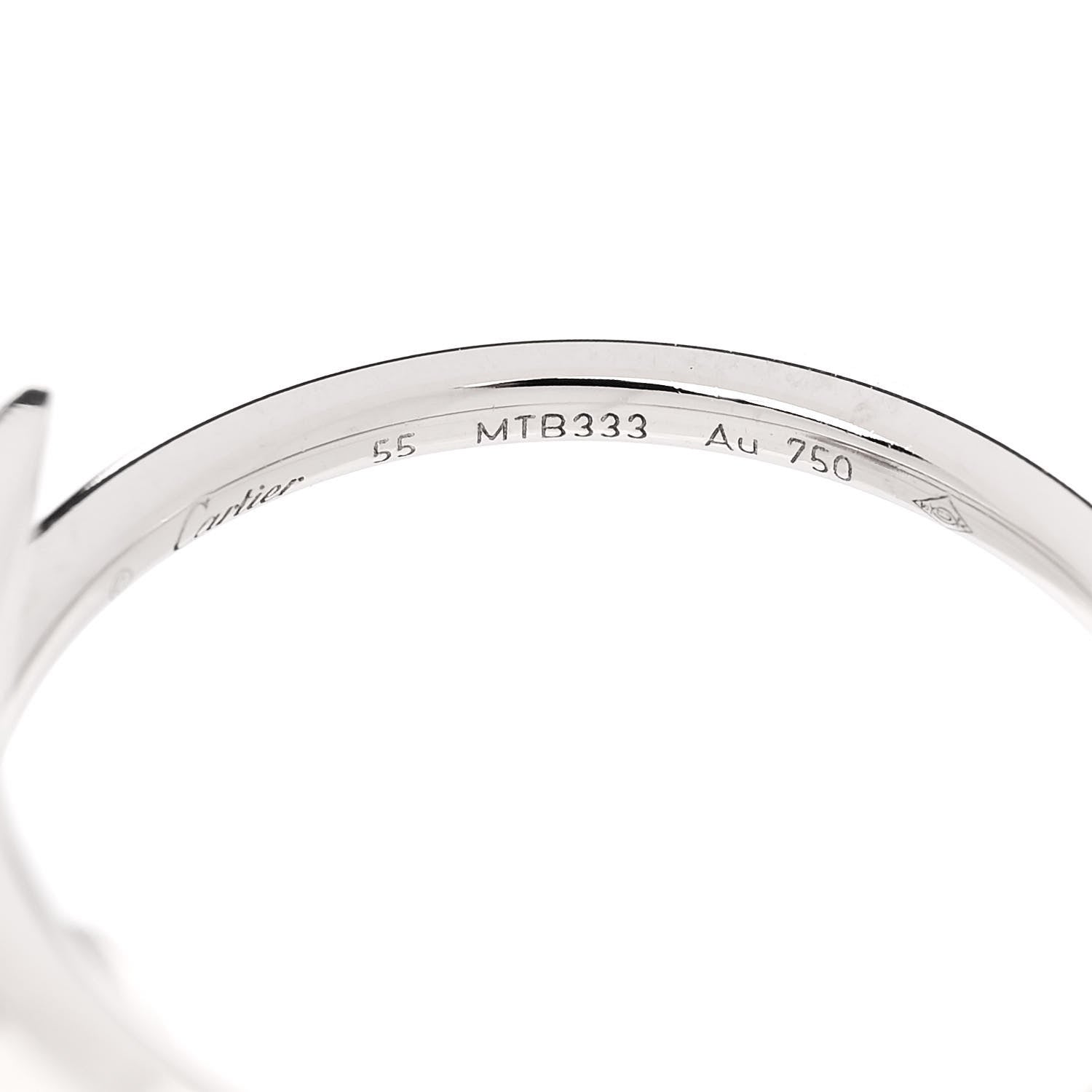 Cartier 18K White Gold Small Juste Un Clou Ring 55 7.25 4 of 5