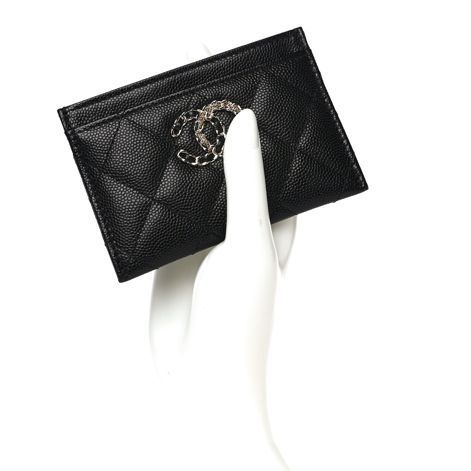 Chanel Caviar Quilted French New Wave Card Holder Black 2 of 11