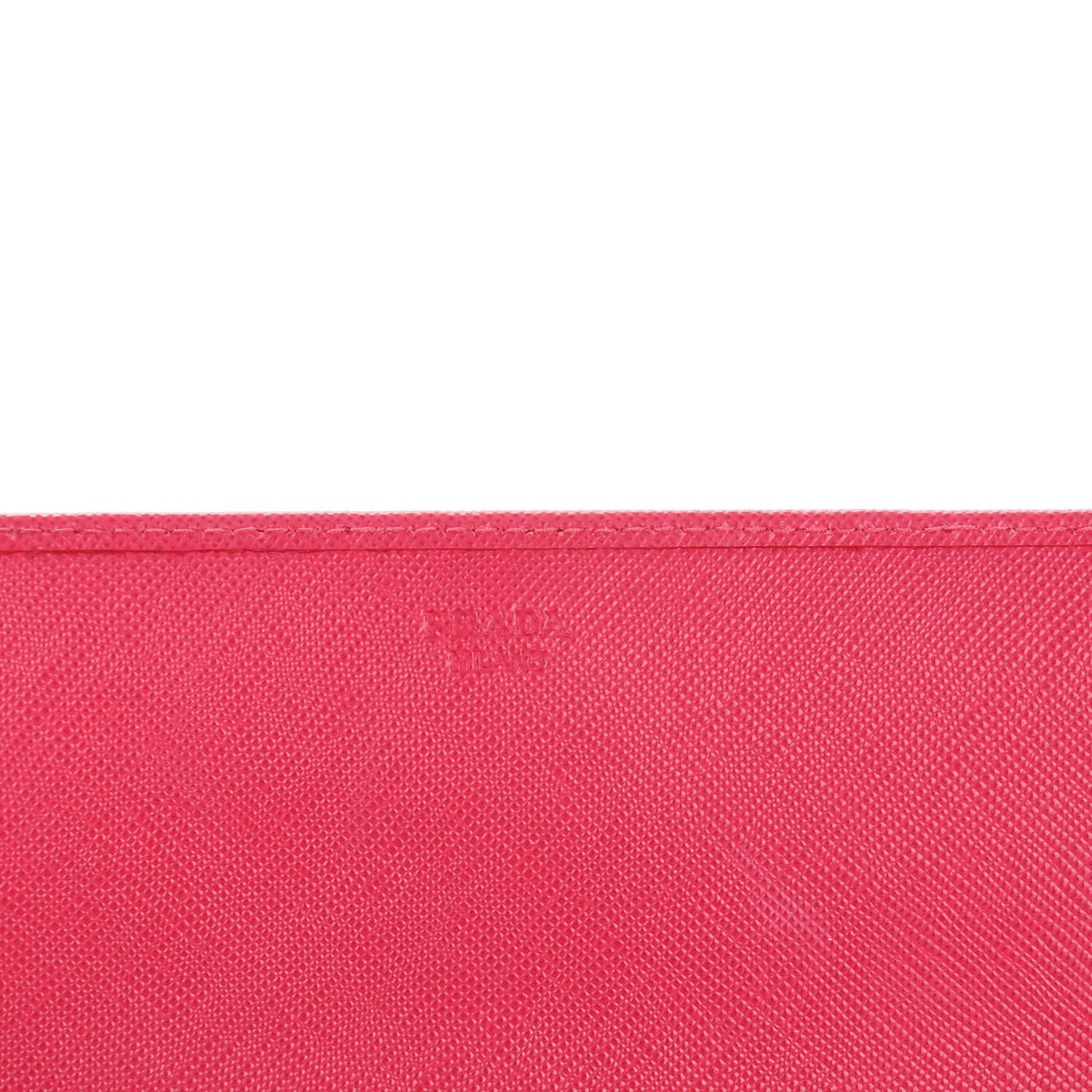 Prada Saffiano Metal Oro Chain Wallet Peonia 6 of 8