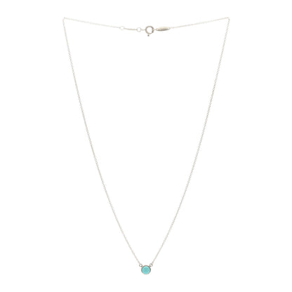 Tiffany Sterling Silver Turquoise Elsa Peretti Color by the Yard Pendant Necklace 2 of 3