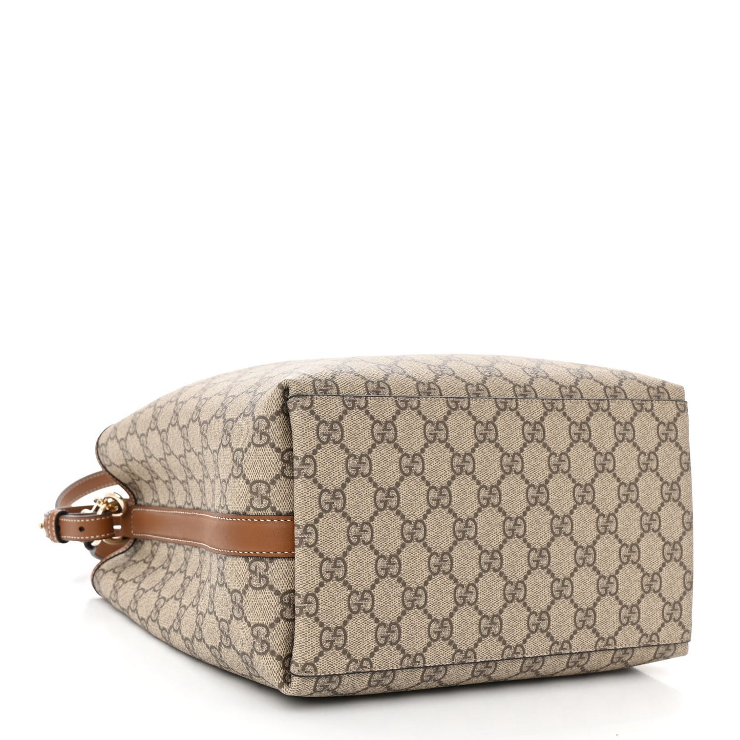GG Supreme Monogram Emblem Small Shoulder Bag Beige Ebony Sundial