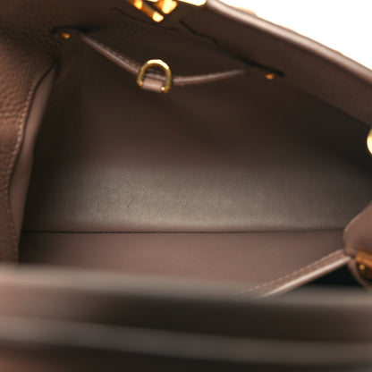 Louis Vuitton Taurillon Lambskin Capucines PM Taupe 5 of 11
