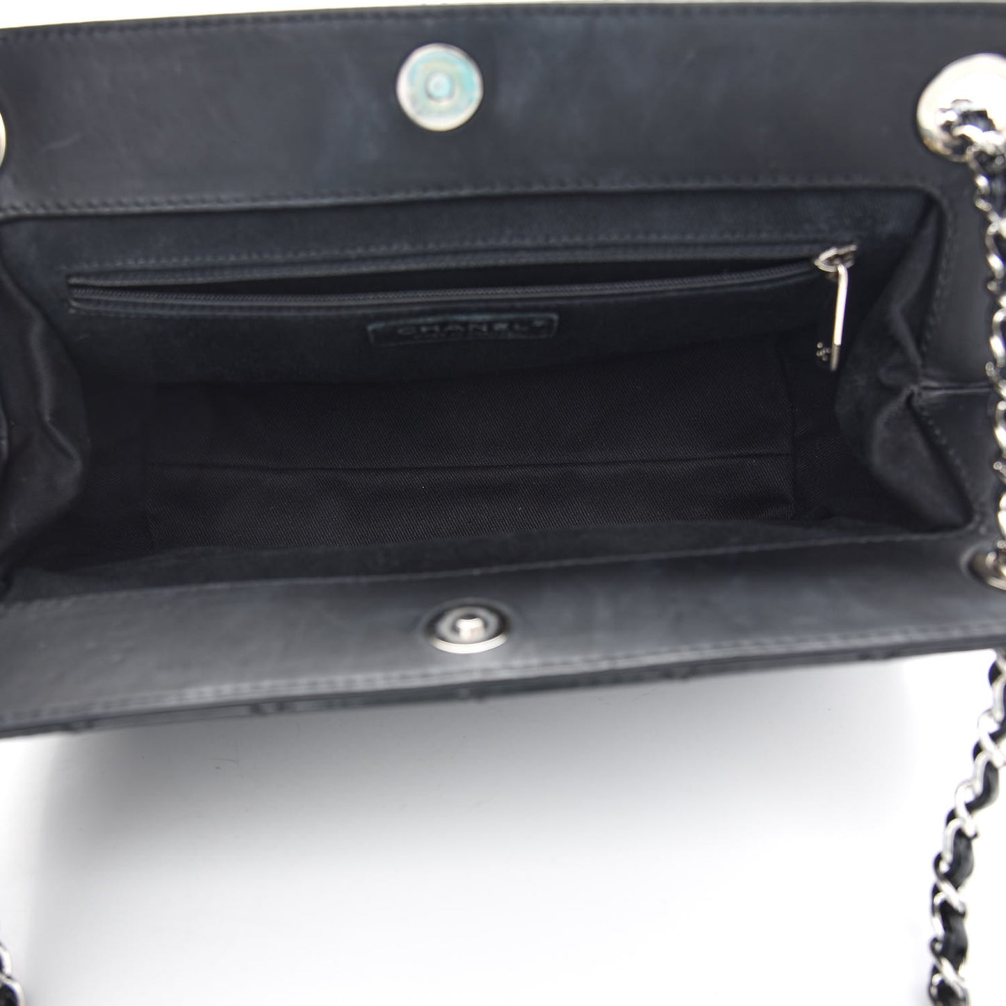 Patent Quilted Timeless CC Shopping Tote Black