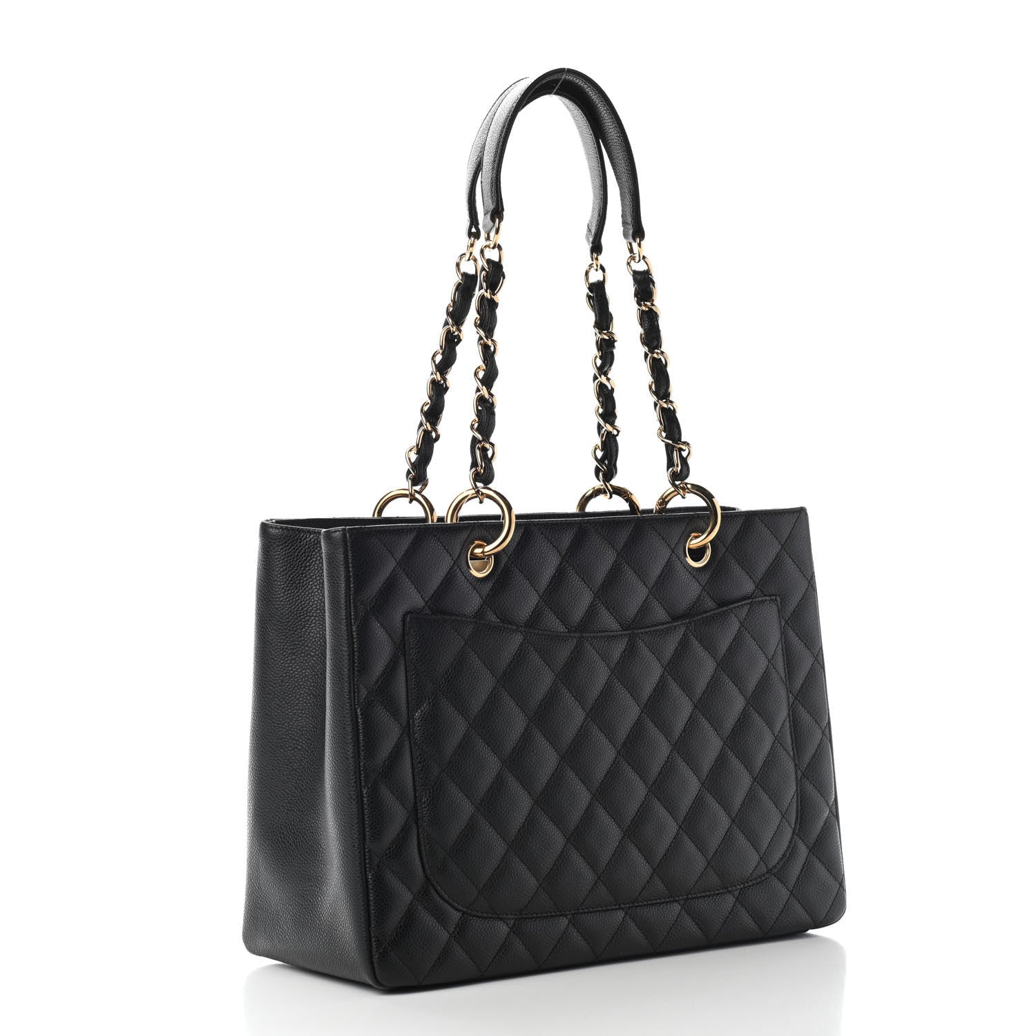 Chanel Caviar Quilted Grand Shopping Tote GST Black 3 of 9