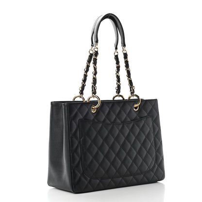 Chanel Caviar Quilted Grand Shopping Tote GST Black 3 of 9