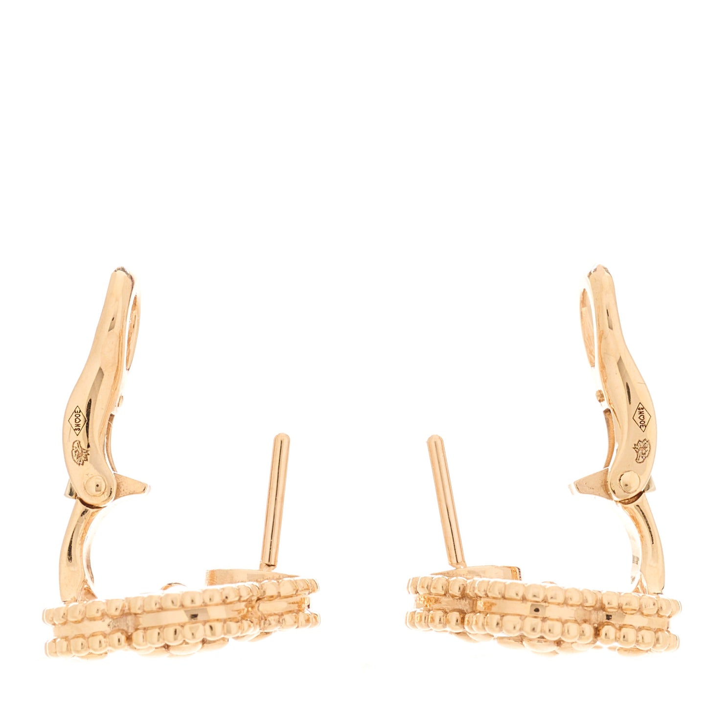 18K Rose Gold Mother of Pearl Lucky Springs Plum Blossom Earrings