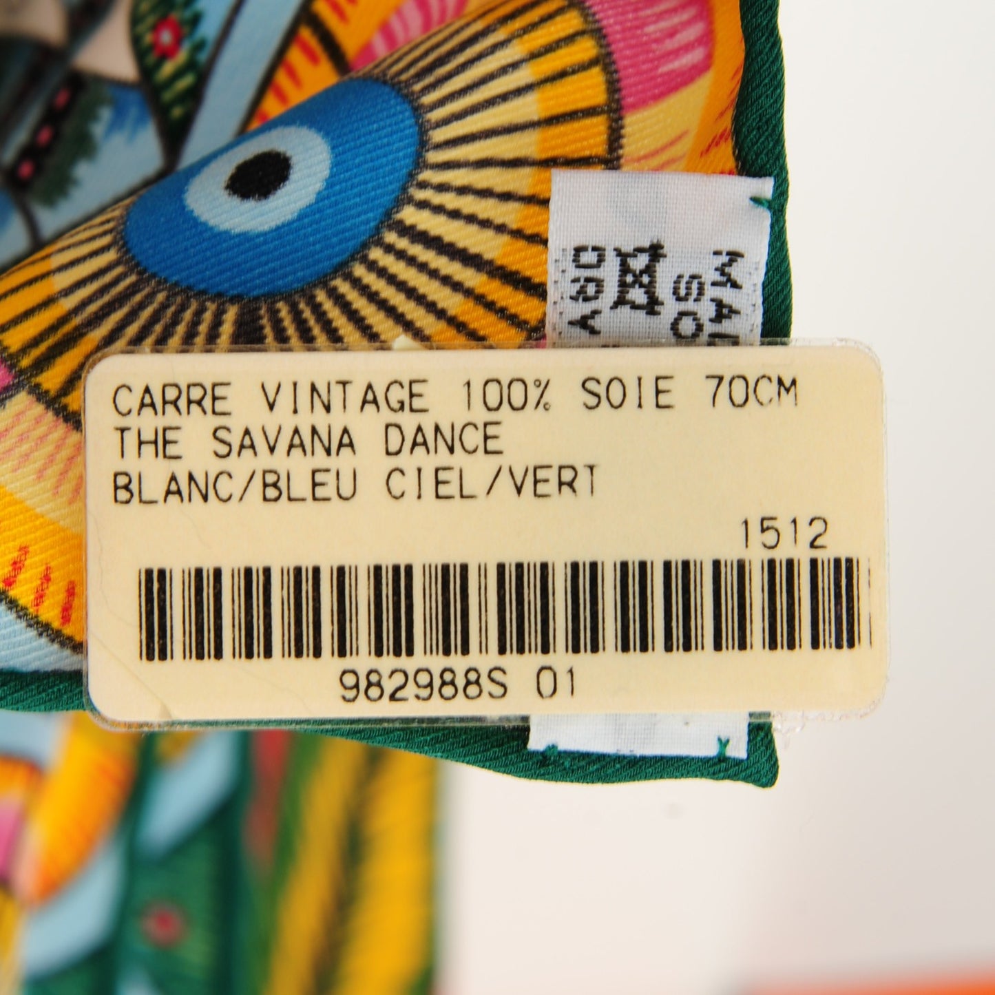 Silk The Savana Dance Scarf 90 Blanc Bleu Ciel Vert