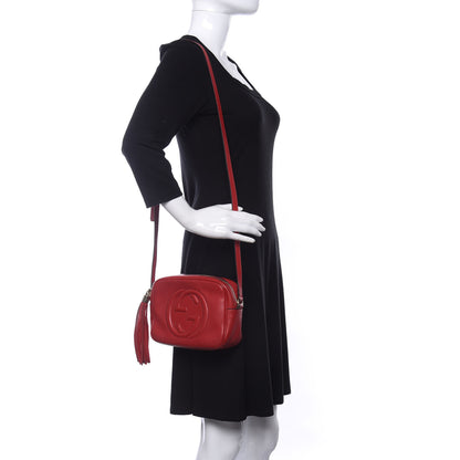 Gucci Pebbled Calfskin Small Soho Disco Bag Tabasco Red 2 of 10