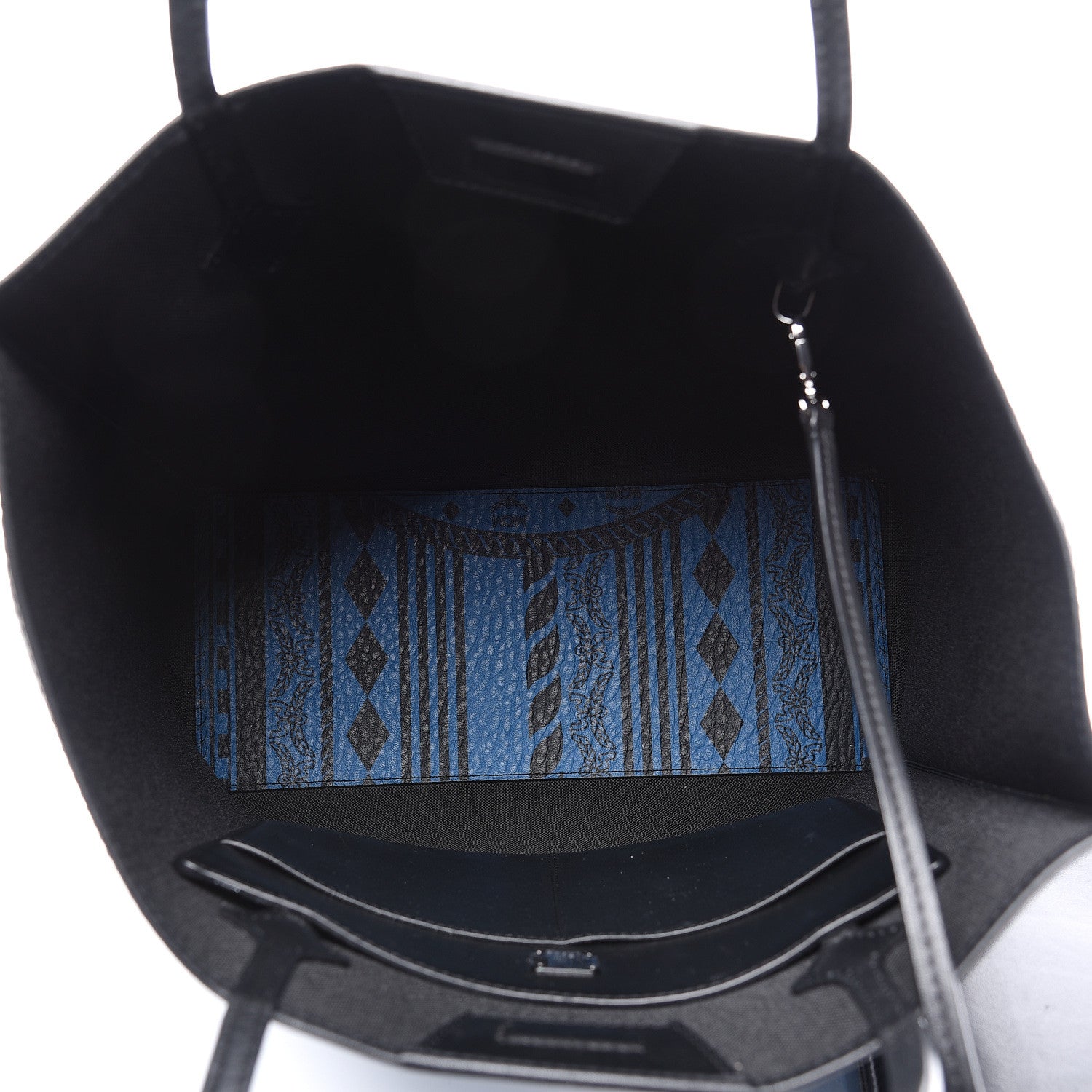 MCM Visetos Baroque Print Kira North South Shopper Tote Blue 5 of 11
