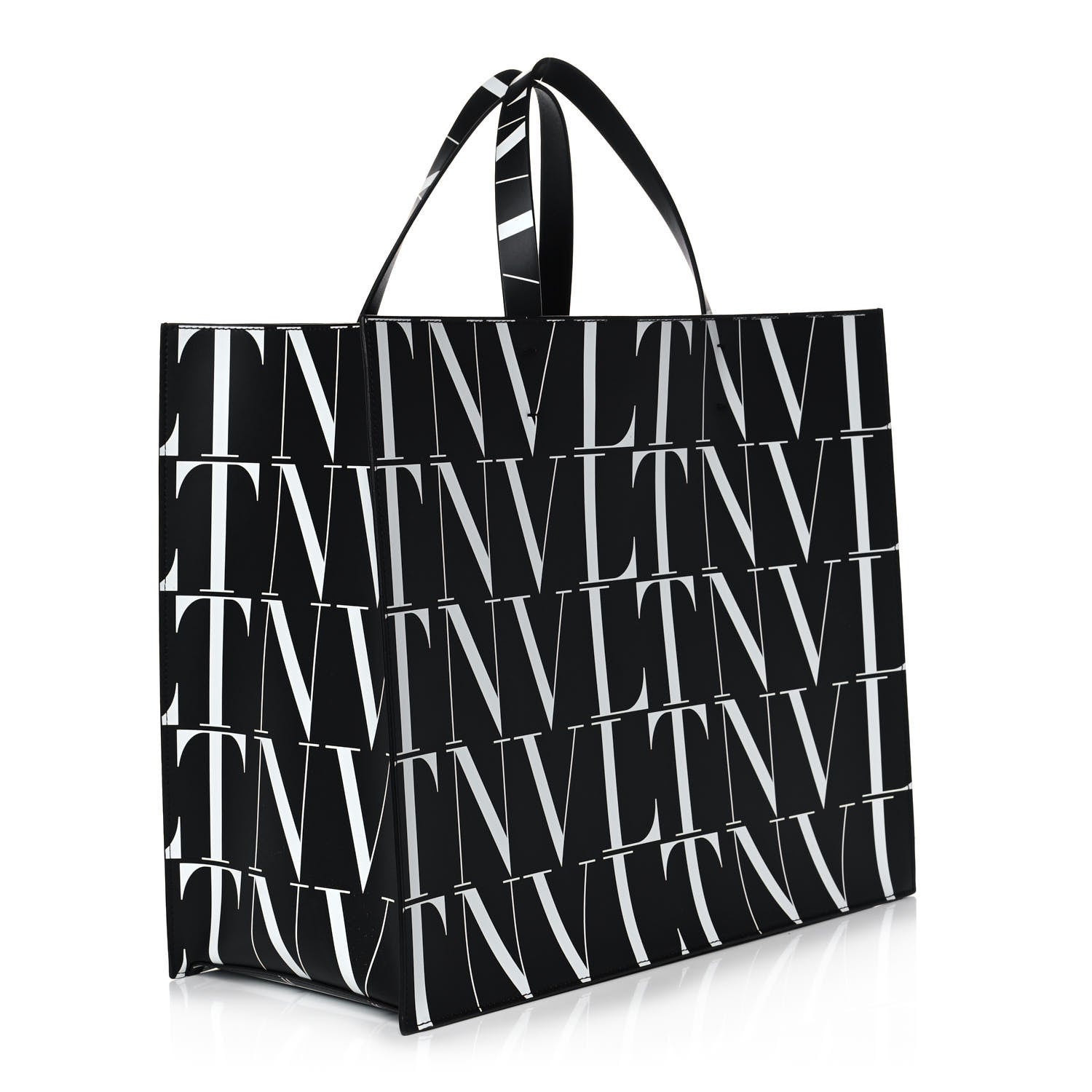 Valentino Garavani Calfskin VLTN Times Tote Bag Black 2 of 14