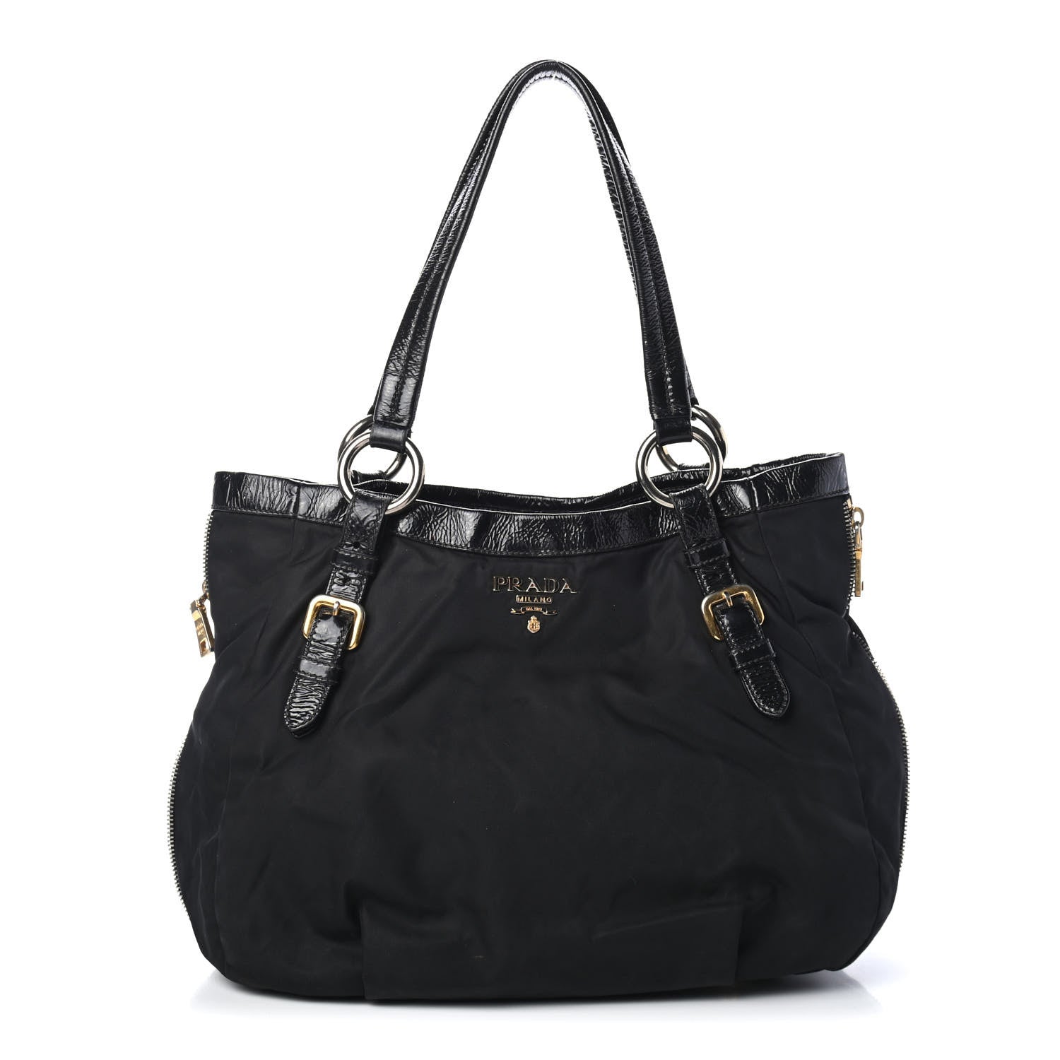 Prada Tessuto Nylon Spazzolato Tote Black 1 of 4