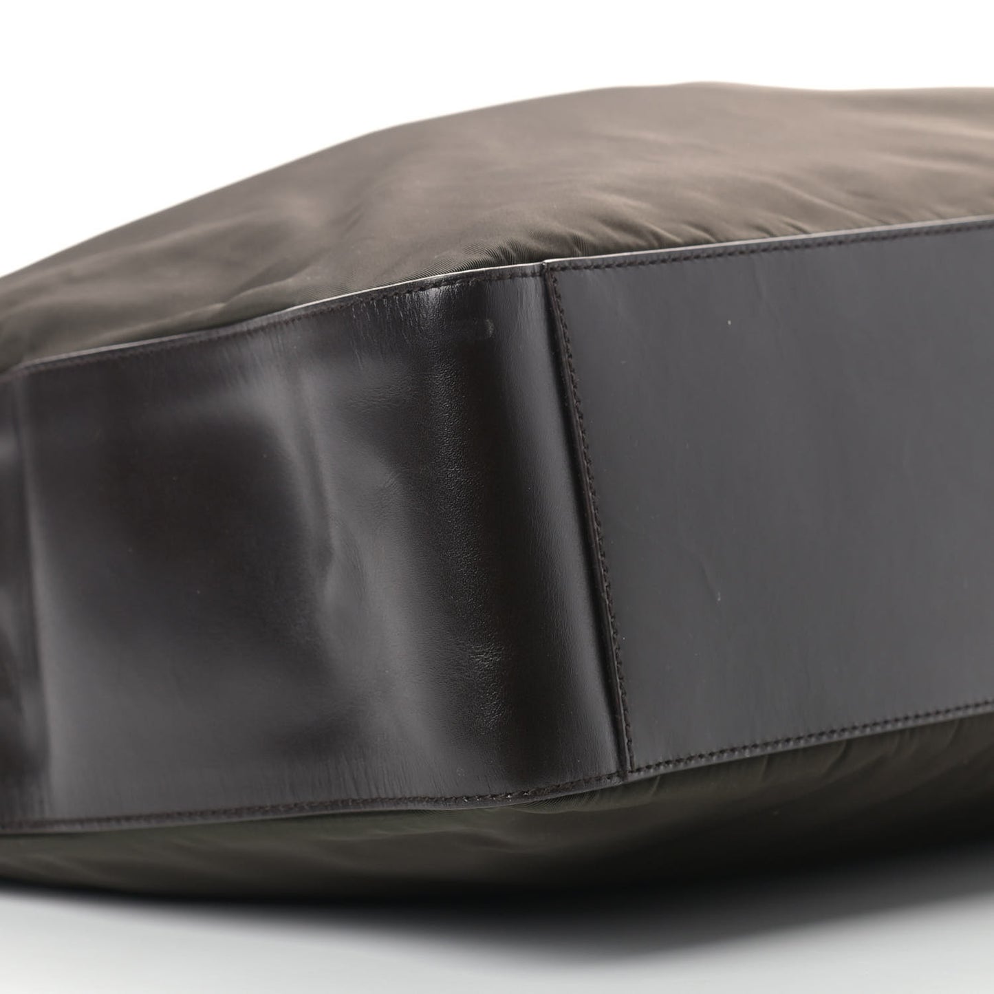 Tessuto Nylon Soft Calfskin Shopping Tote Ebano