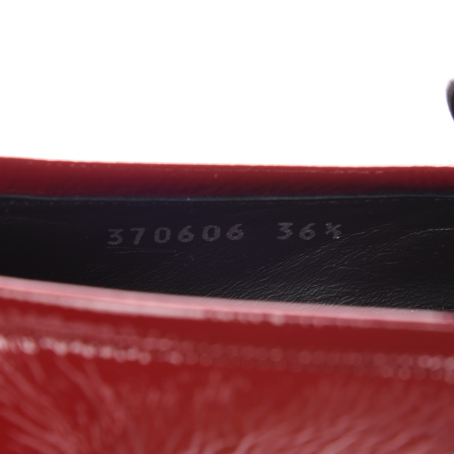 Gucci Naplack Patent Horsebit Banks Loafers 36.5 Red 9 of 12