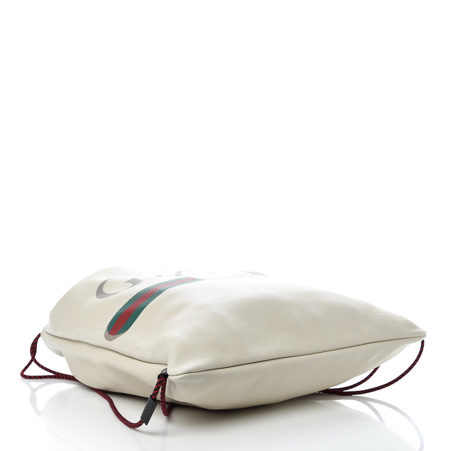 Gucci Calfskin Logo Drawstring Backpack Mystic White 5 of 10