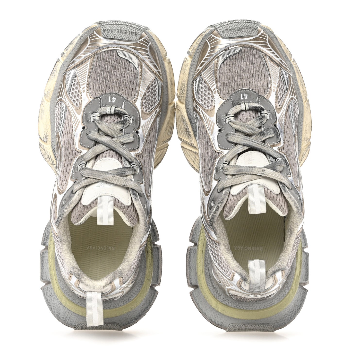 Mesh Rubber Womens 3XL Sneakers 41 Eggshell