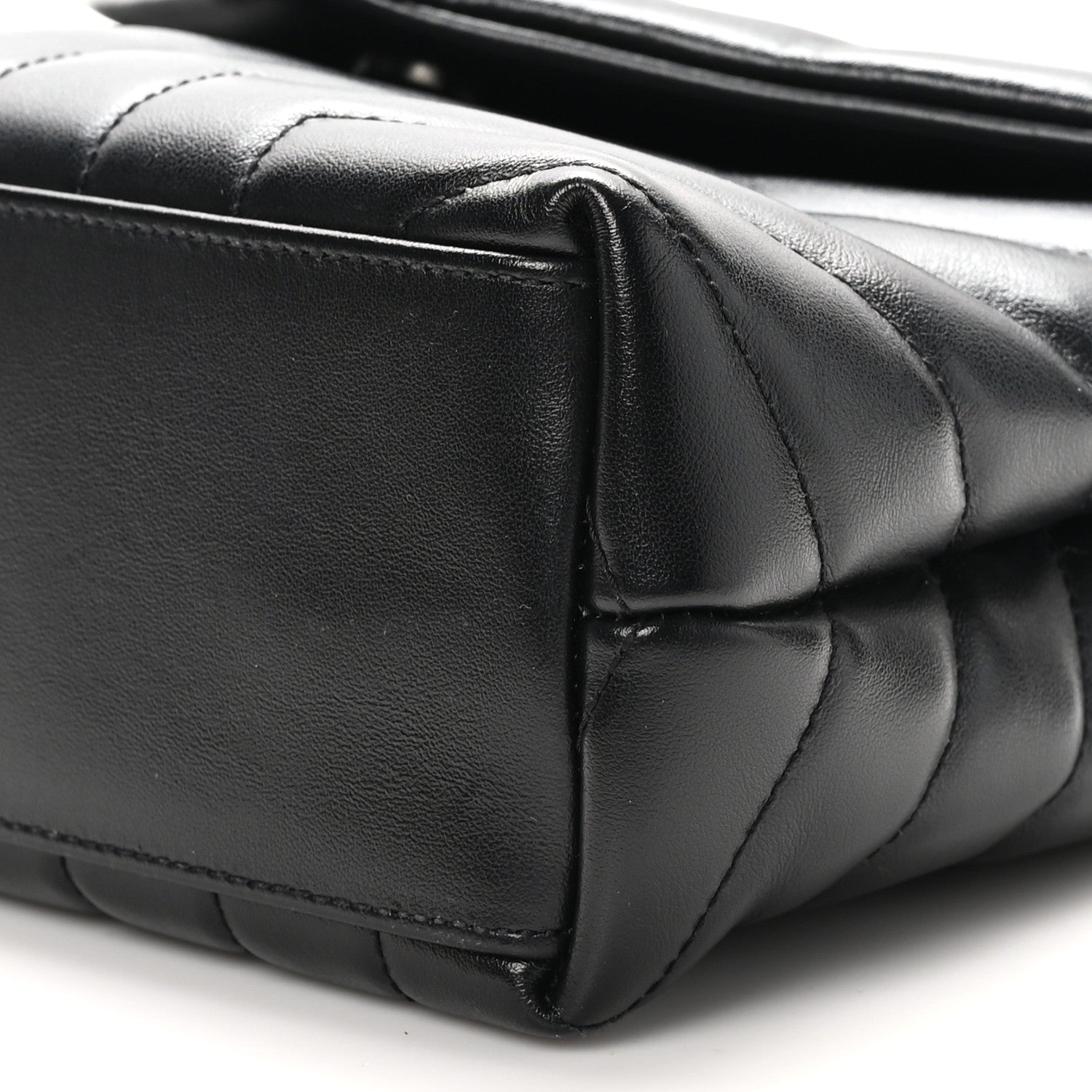 Saint Laurent Calfskin Y Quilted Monogram Small Loulou Chain Satchel Black 10 of 10