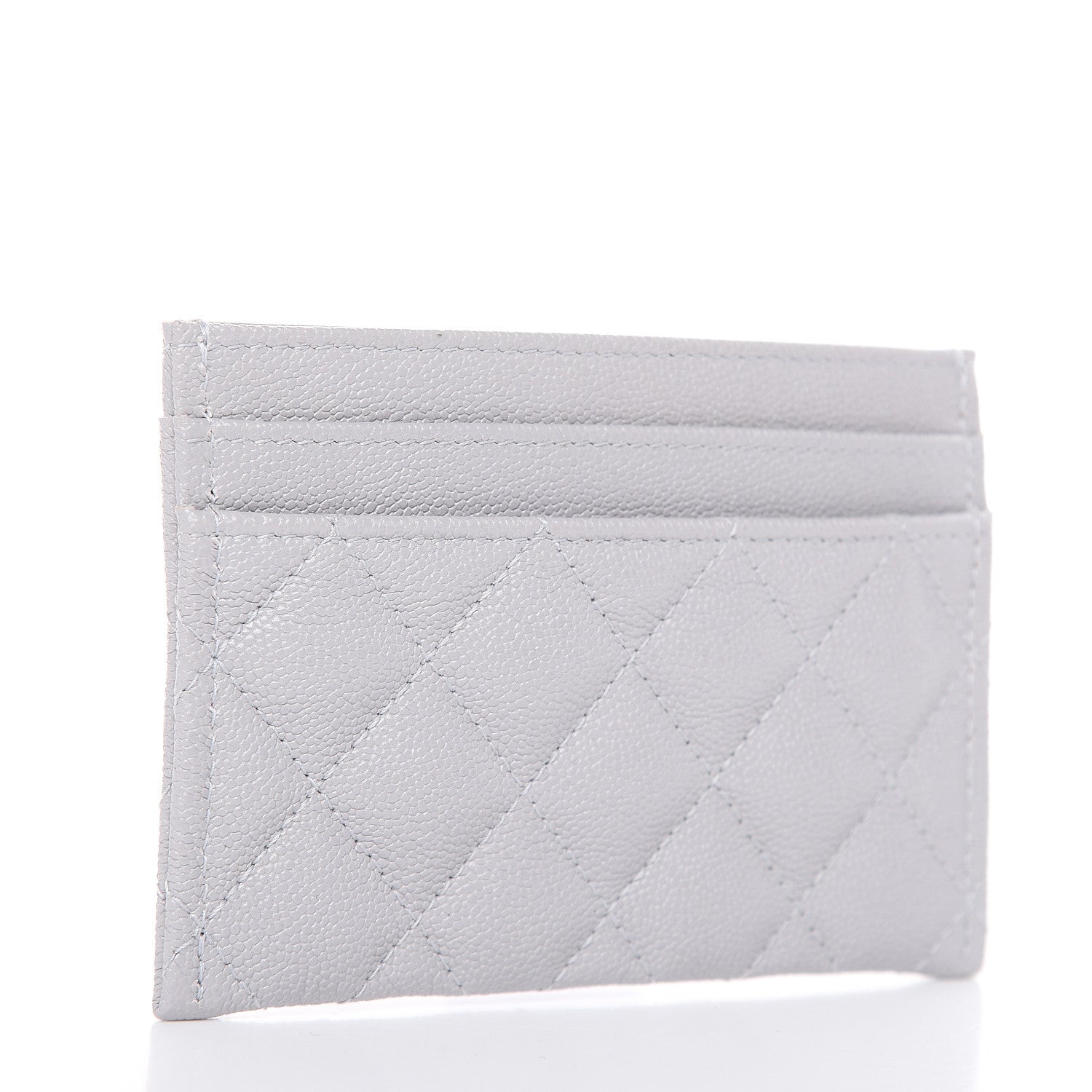 Chanel Caviar Quilted Boy Card Holder Grey 3 of 9