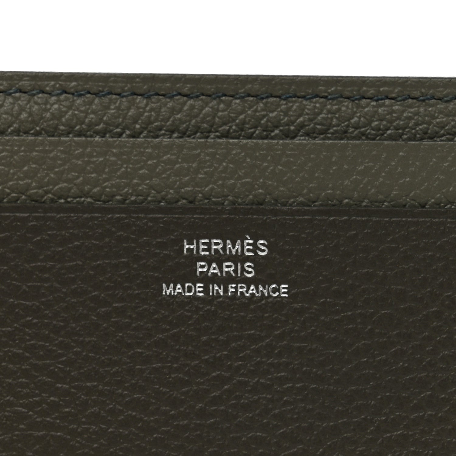Hermes Evercolor Colorblock City 4CC Card Holder Vert De Gris Gris Meyer Vert Amande 6 of 7
