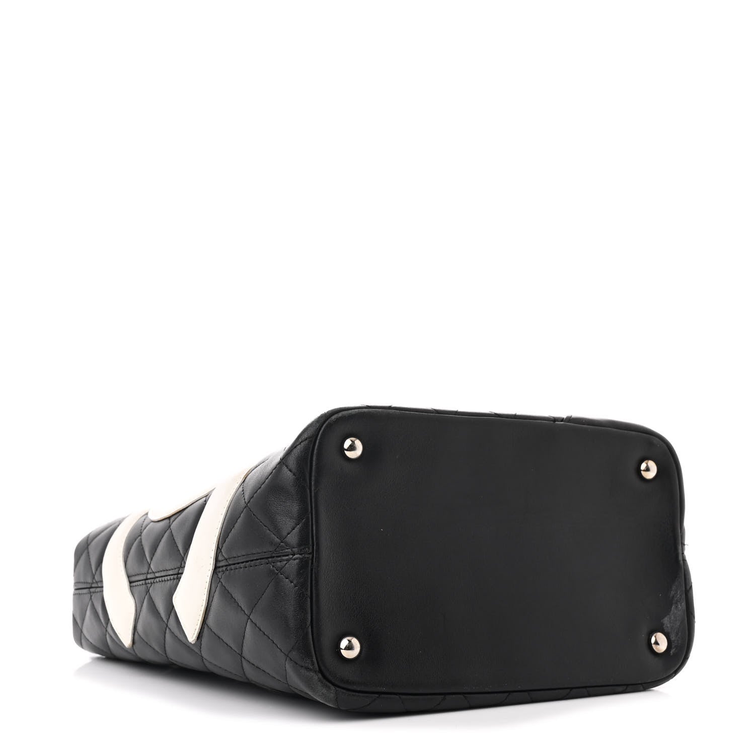 Chanel Calfskin Quilted Medium Cambon Tote Black White 4 of 11