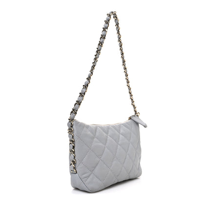 Chanel Caviar Quilted Daylight Hobo Grey 3 of 10