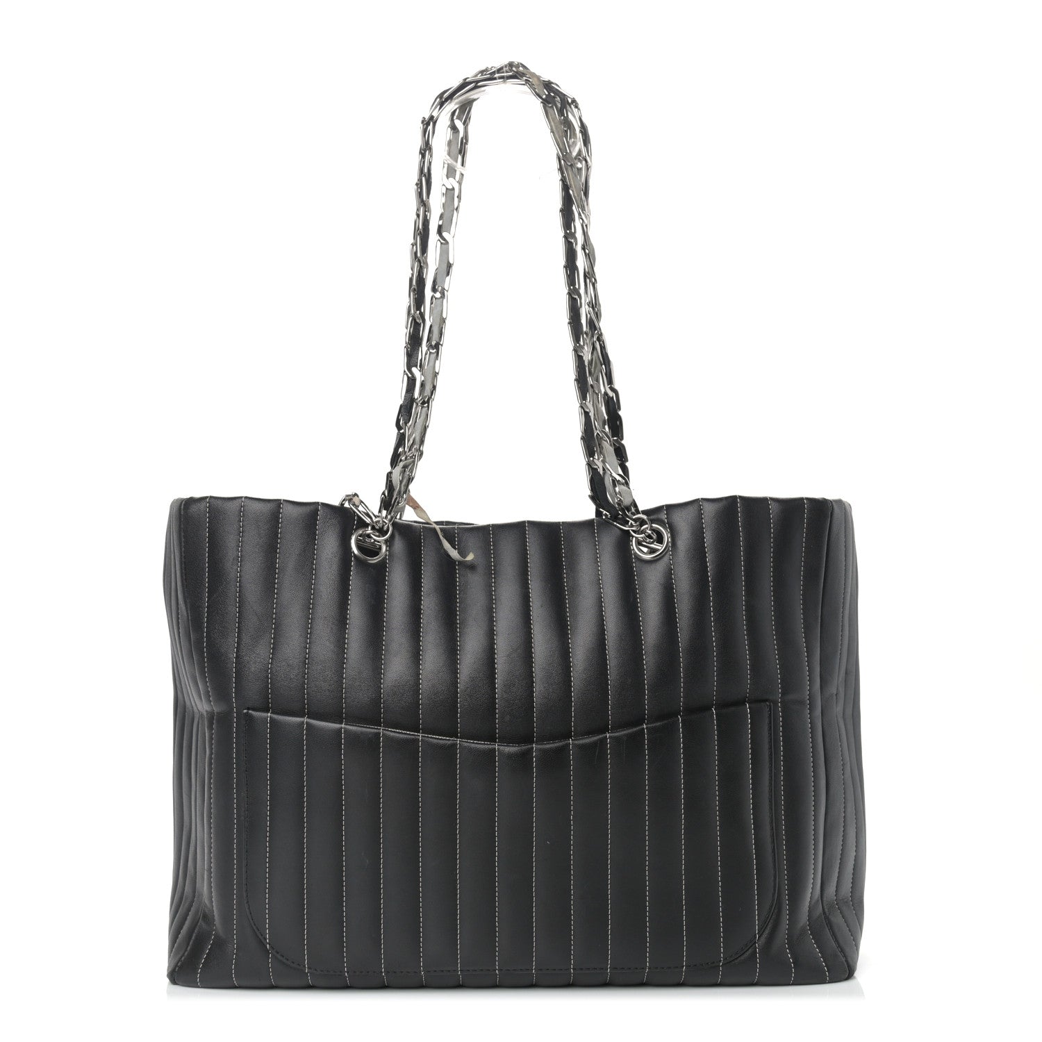Chanel Lambskin Vertical Quilted Large Mademoiselle Tote Black 1 of 15