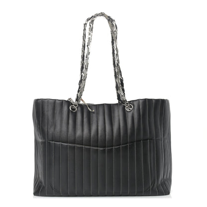 Chanel Lambskin Vertical Quilted Large Mademoiselle Tote Black 1 of 15