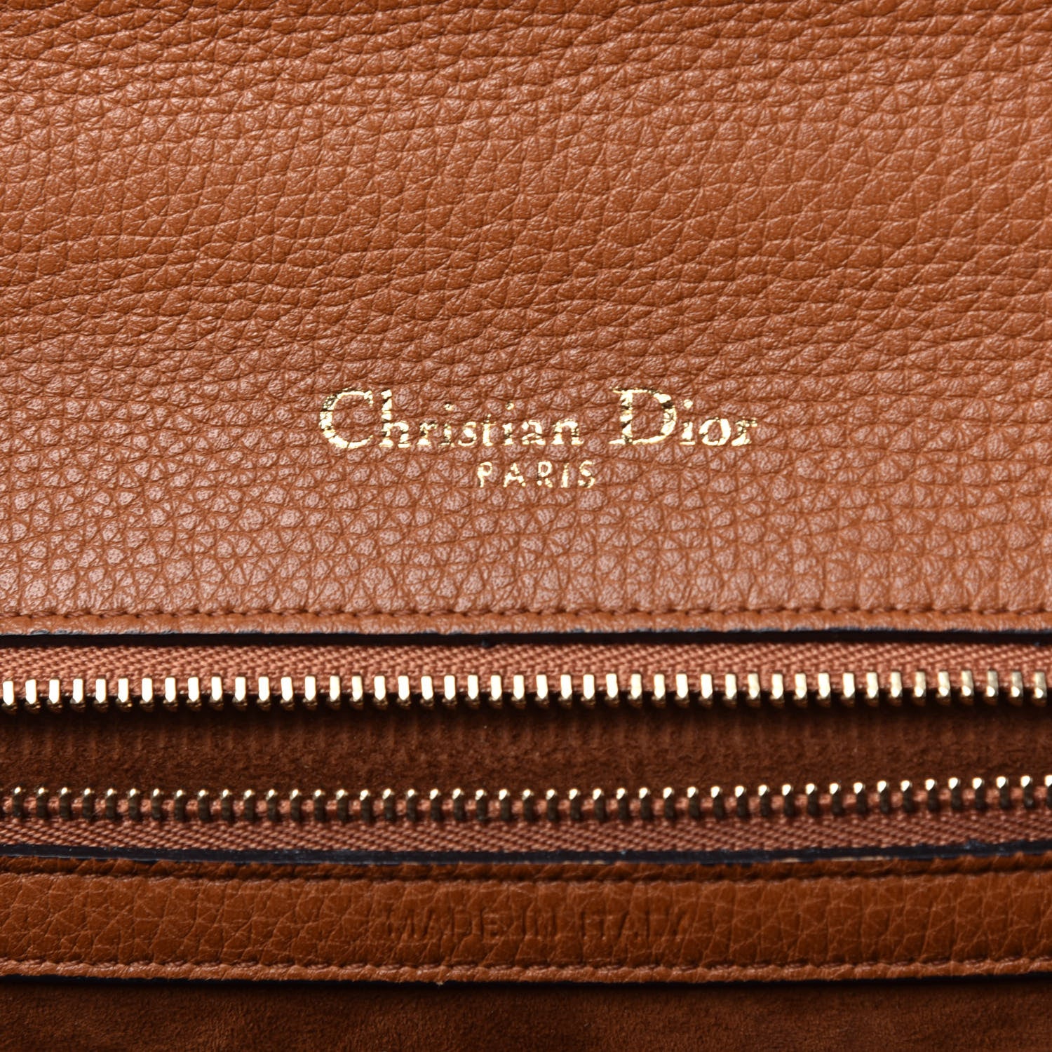 Christian Dior Grained Calfskin Medium Diorama Flap Bag Brown 6 of 9
