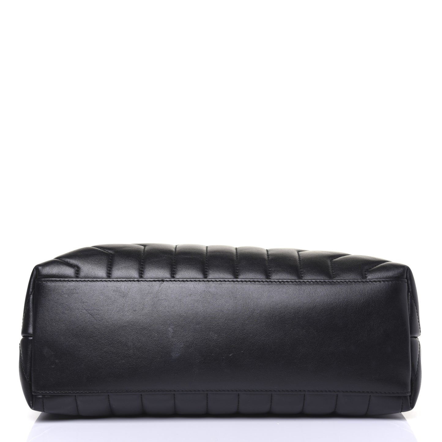 Calfskin Y Quilted Monogram Medium Loulou Chain Satchel Black