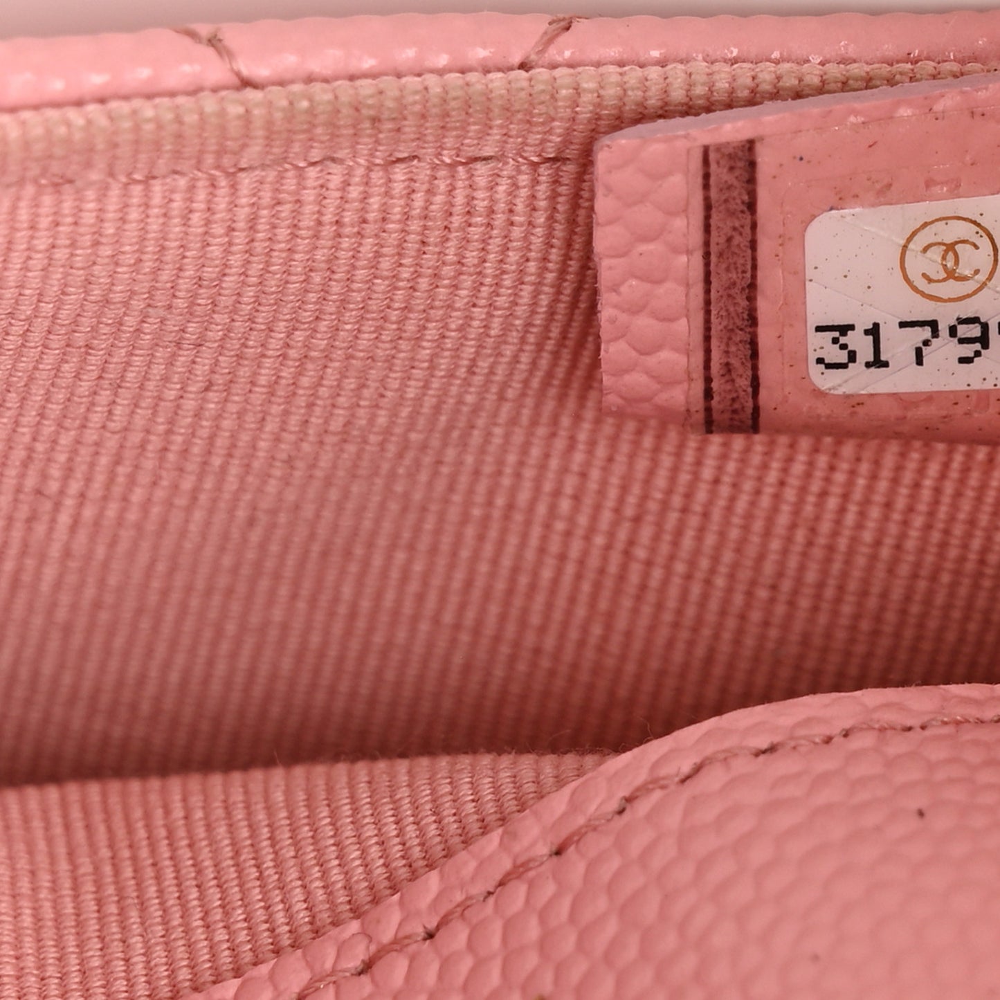 Caviar Quilted Mini Chain Belt Bag Light Pink