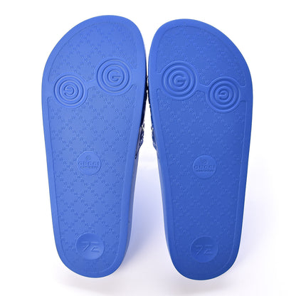 Gucci Rubber GG Monogram Mens Slide Sandals 9 Bright Splash 5 of 9