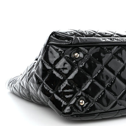 Chanel Patent Quilted Chic and Glitter Large Tote Black 9 of 10