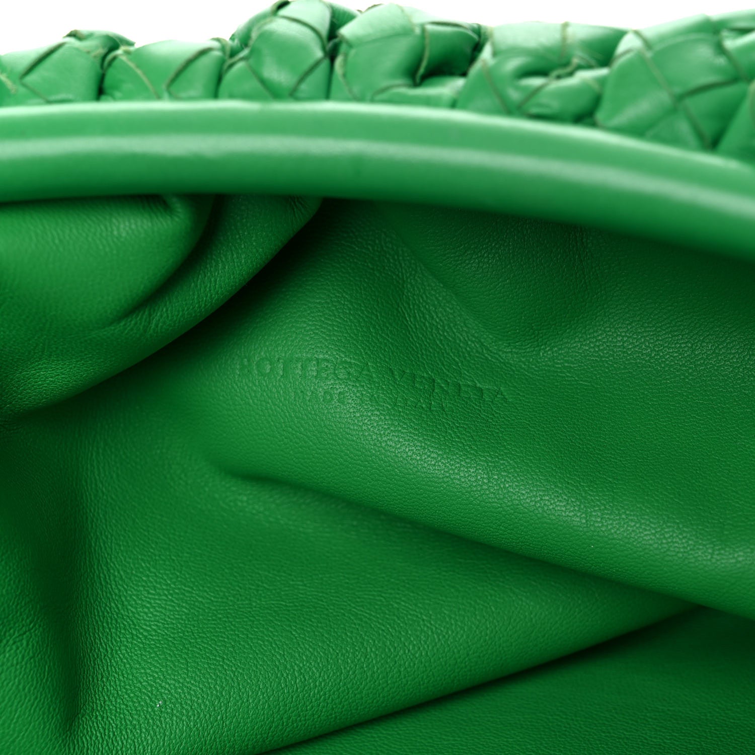 Bottega Veneta Nappa Maxi Intrecciato The Pouch Oversized Clutch Racing Green 6 of 15