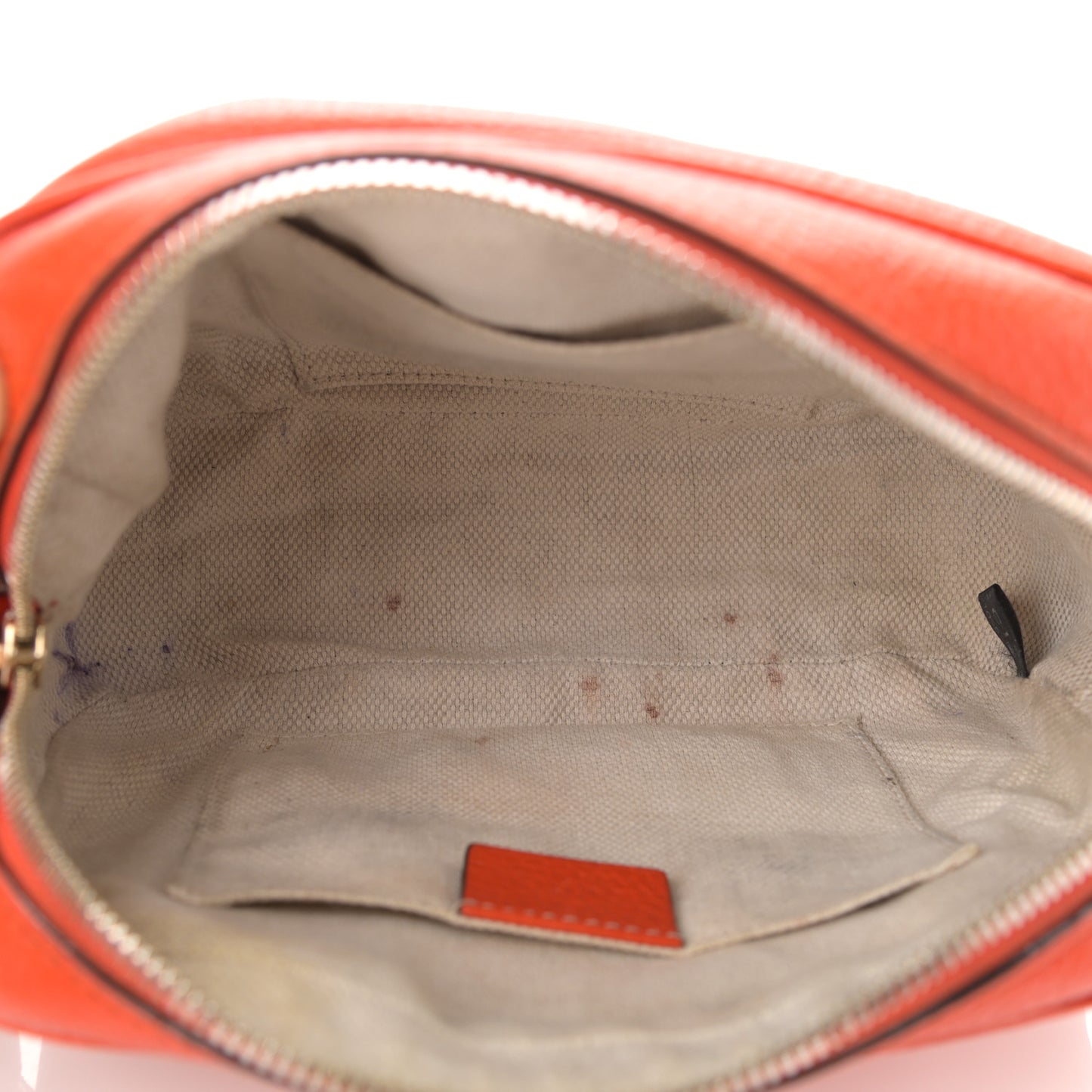Pebbled Calfskin Small Soho Disco Bag Sun Orange