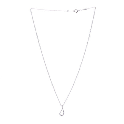 Tiffany Sterling Silver Elsa Peretti Open Tear Drop Pendant Necklace 3 of 6